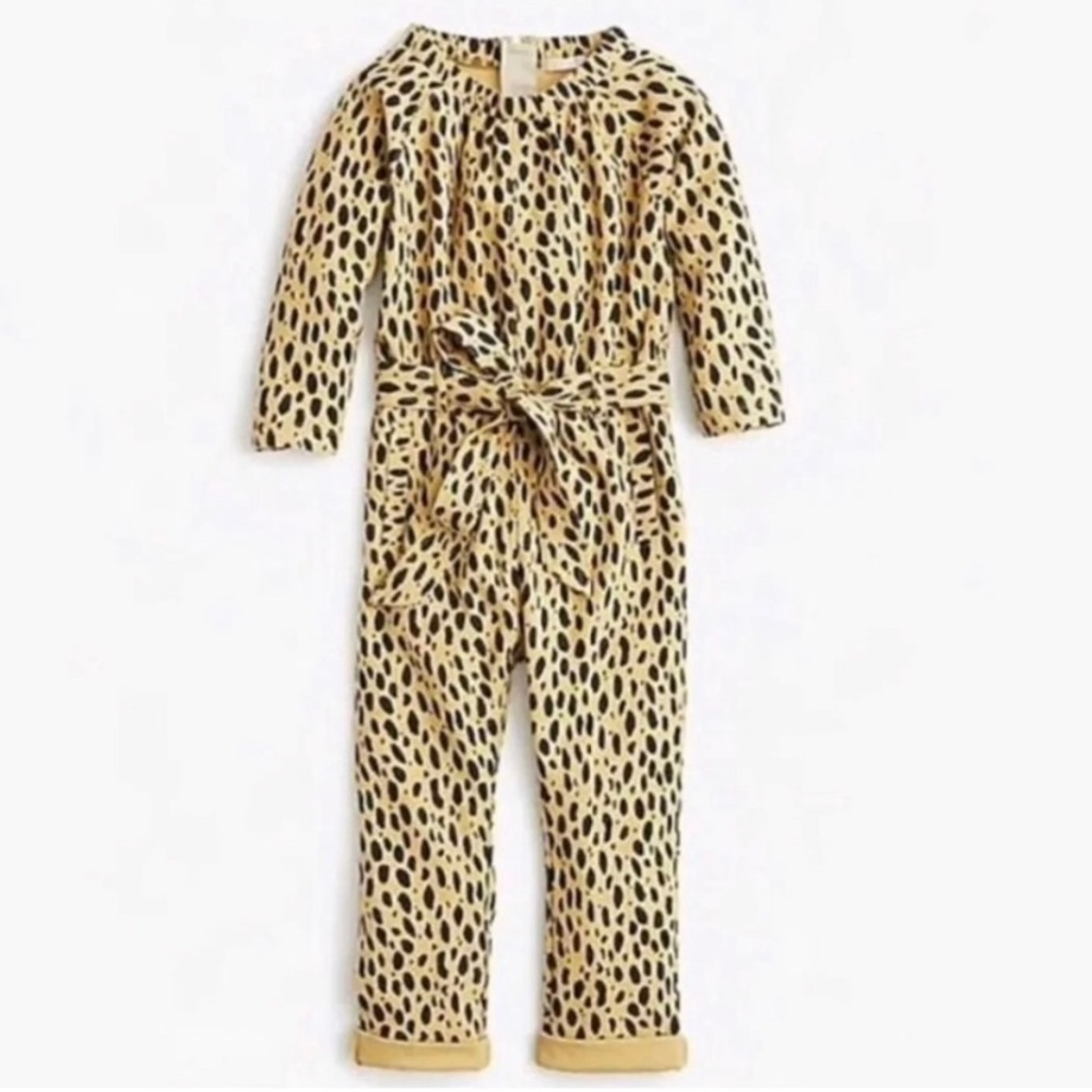 j Crew Girls Leopard Jumpsuit Romper